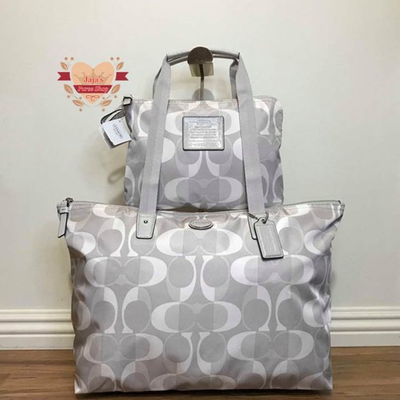 Coach Handbags - 🤍Coach Signature Nylon Bag & Snap Pouch🤍
